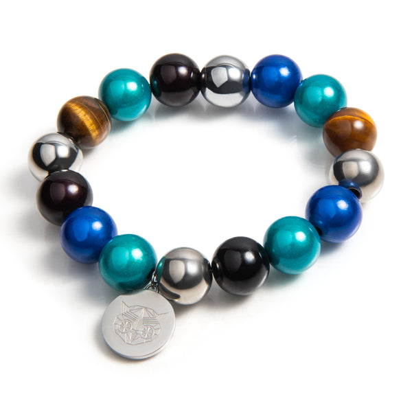 Kralen armband | Fiji | 316L Staal | 3D kraal | Tiger eye | Handgemaakt