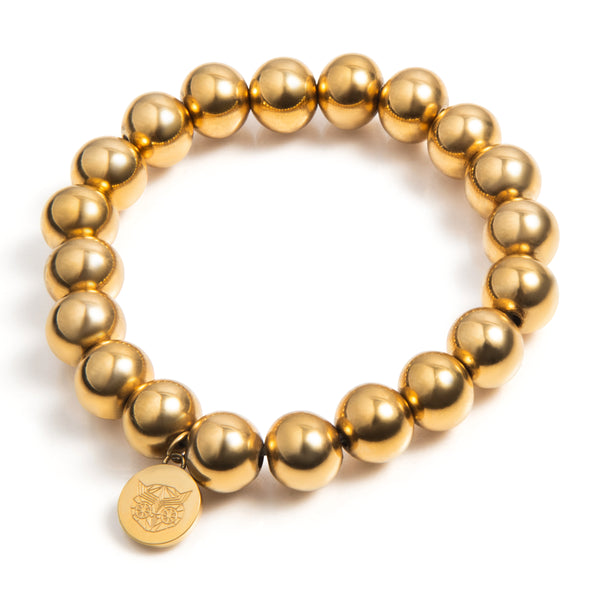 Gouden kralen armband | Ibiza | 316L Staal | Handgemaakt | 8 mm