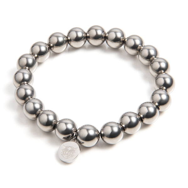 Zilveren kralen armband | London | 316L Staal | Handgemaakt | 8 mm
