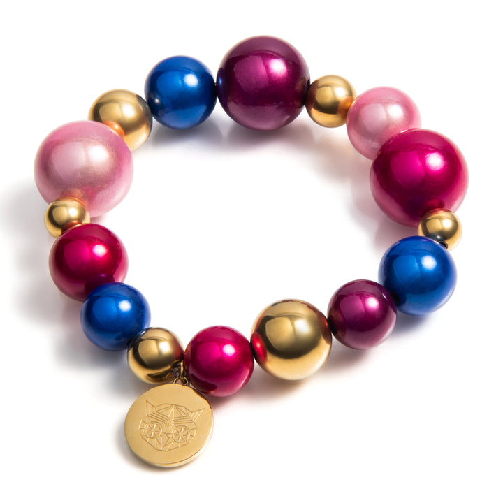 Wat een knallende en unieke kleurencombinate heeft deze Lemon Luxury armband. Nergens anders vind je deze combinatie van materialen en kleuren. Speciaal voor jou in Nederland gemaakt en ontworpen. Leuk om te geven en om te krijgen.