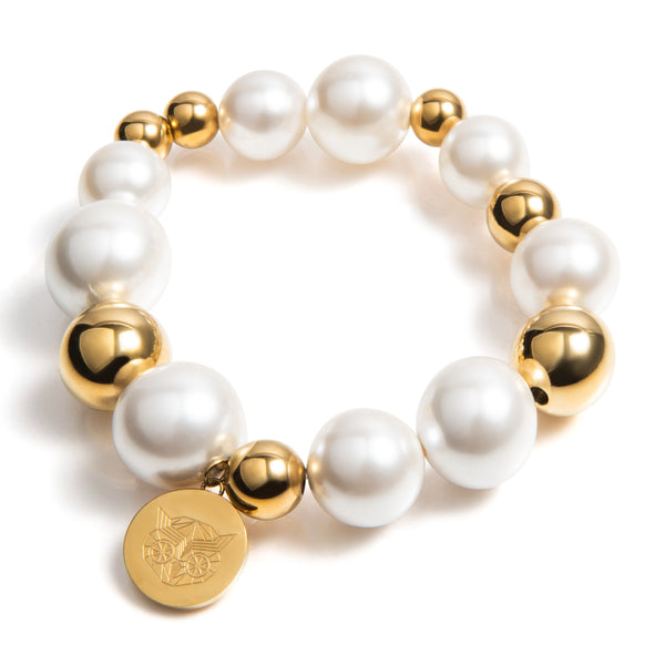 Kralen armband | Verona | 316L Staal | 3D kraal | Parels | Handgemaakt